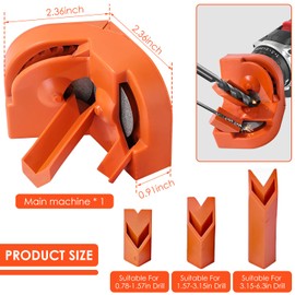 Drill Bit Sharpener, Multipurpose Drill Bits Grinding Sharpener, Mill Drill Machine Blade Sharpening Tool for All Bits(5/64''- 5/8'') Powered by Electric Drills