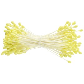 Nippon Chuko Nippon Chuko Flower Core for Knob Crafting, Yellow, Length 1.8 inches (4.5 cm), 144 Pieces, S54-11, Flower Core for Japanese Handicrafts, Tsumami Crafting