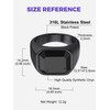 Richsteel Square Black Stone Ring for Women Mothers Chunky Onyx