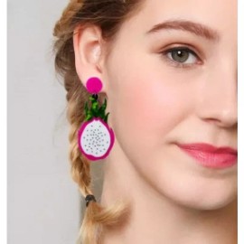 The Stylist Mom Boutique Dragonfruit Pitaya Tropical Vacation Beachy Earring