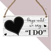 Countdown Wedding Plaque with Rustic Chalkboard/Whiteboard Heart Design - Keepsake