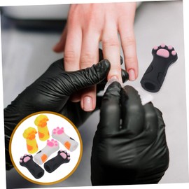 Healeved 6pcs Dead Skin Shears Protective Case Scissor Case Decorative Nipper Cover Silicone Cuticle Cap Tongs Nail Tools Cuticle Pouch Holder Anti-fall Glass