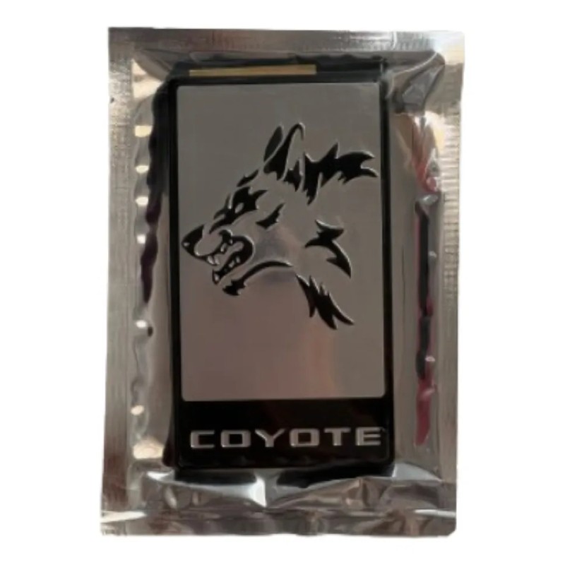 Emblema Logo Ford Mustang Coyote Lobo Plateado