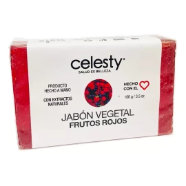 Celesty Kit 10 Pzs Jabón Vegetal Frutos Rojos 100g