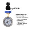 MEASUREMAN 2-1/2" Water Pressure Gauge Kit 6 Parts Kit, Lead-Free