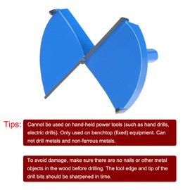 sourcing map Forstner Drill Bits 80 mm Auger Opener Hole Saw Hinge Hole Woodworking Wood Grey Plastic Bore Part for Lathes Tungsten Carbide Blue