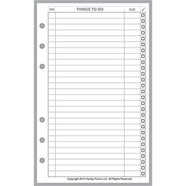 Compact Size To Do List Planner Insert,Sized and Punched for Franklin Covey Compact Notebook (4.25" x 6.75")