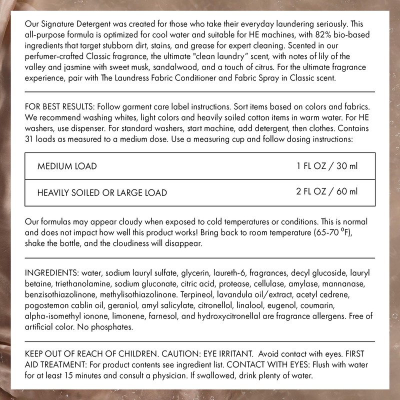 The Laundress Luxury Laundry Detergent, 31 Loads, Scented Signature Classic