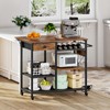 HOOBRO Kitchen Island with Storage, Rolling Kitchen Island Cart with
