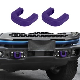 RT-TCZ Tow Hook Covers Bumper Tow Hook Covers Rubber Protector Cover Exterior Accessories for Ford Bronco 2021-2025 (Style B, Purple)