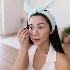 TOVINANNA 2Pcs Double Head Eyebrow Pencil with Brush, Long Lasting-Waterproof Professional Eyebrow Pencil for Precise, Shapes, Fills Brows, Contours (Black)