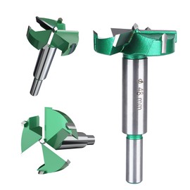 HUHAO Forstner Drill Bit 1-7/8 Inch,Triple Flute Carbide Forstner Bit, Wood Drilling Hole Saw Woodworking Hinge Cutter Tools for Hard Wood, Soft Wood,Plastic