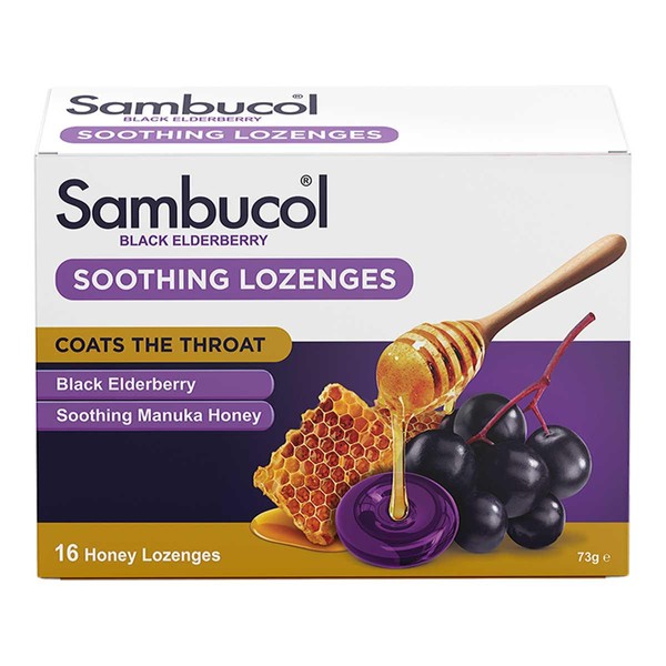 Sambucol Black Elderberry Soothing Throat Lozenges - 16 soft lozenges
