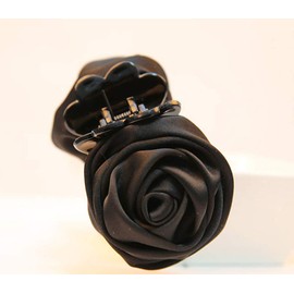 Fodattm 3PCS Women Beauty Rose Flower Hair Claw Hair Clips Hair Jewelry Elegant Ribbon Jaw Clip Headwear