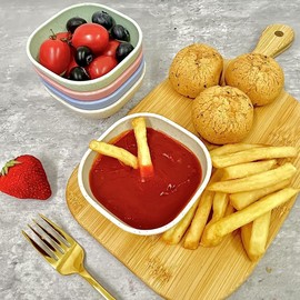 10Pcs Unbreakable Wheat Straw Dipping Bowls, 4.8oz Dip Bowls for Side Dish, Small Prep Bowls, Ketchup, Candy, Dessert, Nuts, Party, Dips, Condiments, Sauces, Ingredients, BBQ