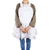 Nikou Ruffle Cooking Apron Women's Kitchen Apron Short White Adjustable