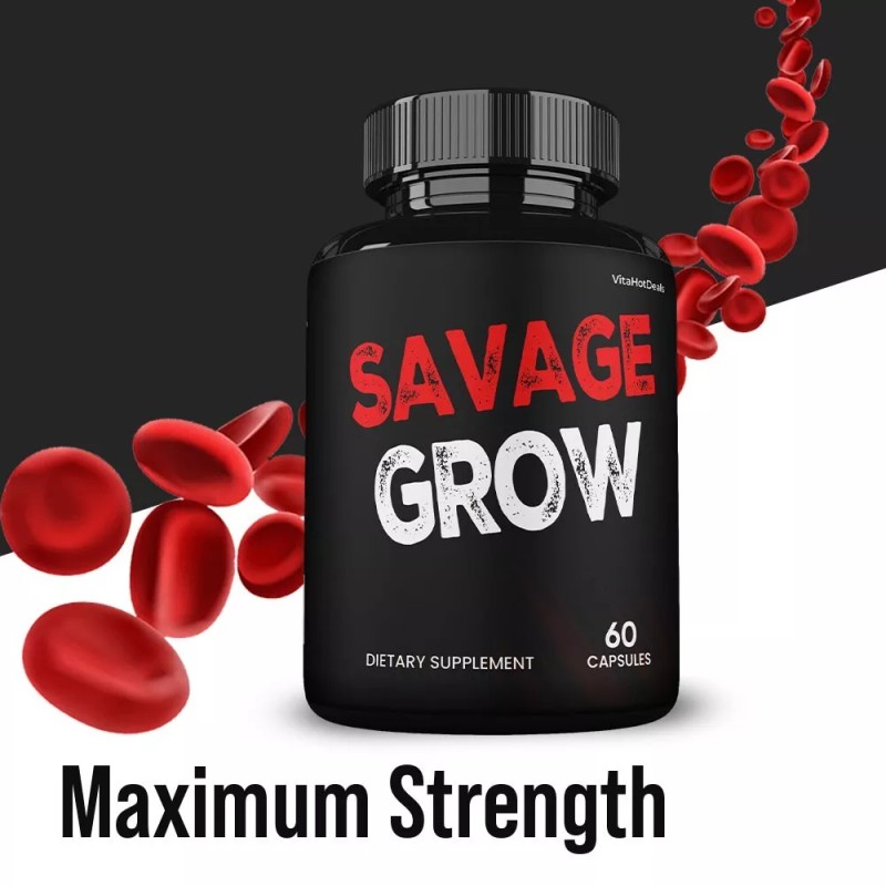 Savage Grow Capsules, Maximum Strength Supplement , Made in USA