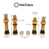 VeloTubes 40 mm Tubeless Schrader Valve Stem - Pair