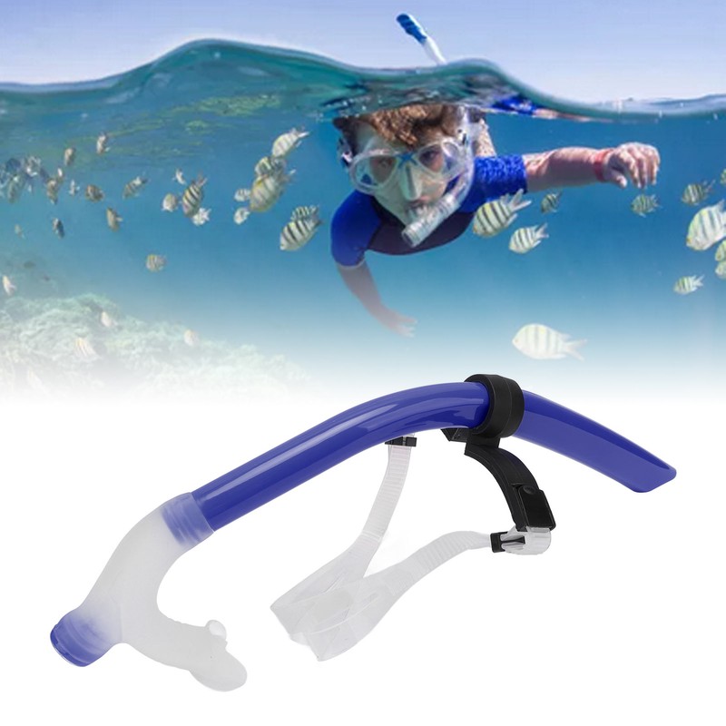 Swimming Snorkel Reduced Drag Silicone Swimming Breathing Tube with Adjustable