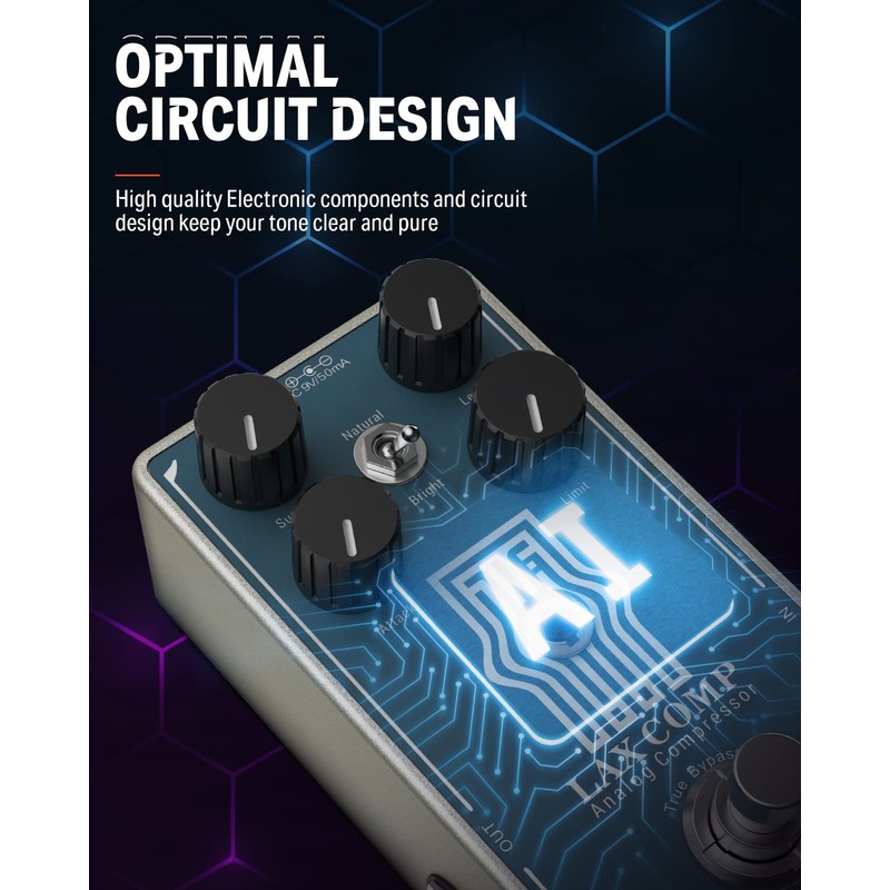 Donner Compressor Effector Compresses Excessive Input Signals & Preserves Original