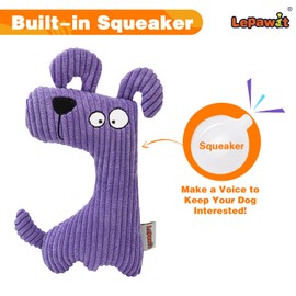 Lepawit Squeaky Dog Toys for Small Dogs, Cute Plush Small Dog Toys for Indoor Play, Interactive Dog Toys with Non-Shedding Material for Small and Medium Dogs - 4pack