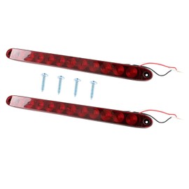 Replacement Parts For 2PCS 16inch Red Truck Trailer Light Bar 11 LED Stop Turn Tail Brake Lights Strip Mod-GS95-3712