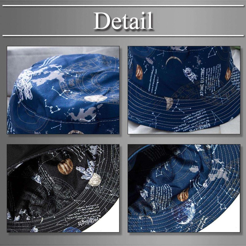 Buzz Selection CAQ104 Bucket Hat, Hat, Universe Night Sky Design,