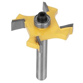 Broca de 4 Cuchillas Brocas de Carburo Cementado Brocas de Fresado Herramienta de Fresado Con Ranura En T Accesorios Para Trabajar La Madera Para Maderas En El Hogar(4-Blade T Slot Router Bit 6X1/4)