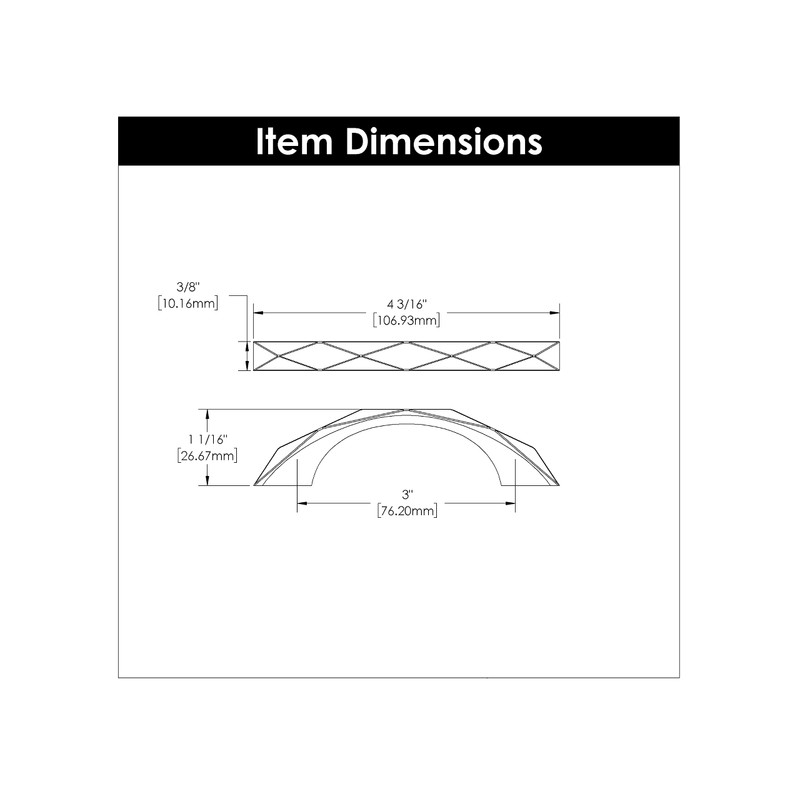 Hickory Hardware 1 Pack Solid Core Kitchen Cabinet Pulls, Luxury