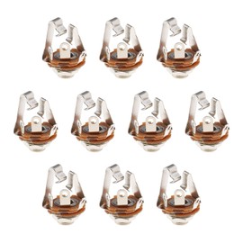EMSea 10PCS 6.35mm (1/4 Inch) Stereo TRS Female Jack Socket with Washer and Nut Solder Type for Audio Electric Guitars Speakers Foot Switch Bass Fender