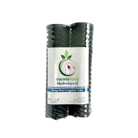 VermisTerra HydroSpiral Tubes - Pair, 9" Length, 2” Diameter with 1 GPH emitter - Deep Root Irrigation, Tree Watering, Aeration and Feeding - Save Water, Improve Compacted Clay Soils