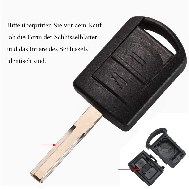 Chaexii Vauxhall Key for Corsa Combo Meriva Tigra Car Key,