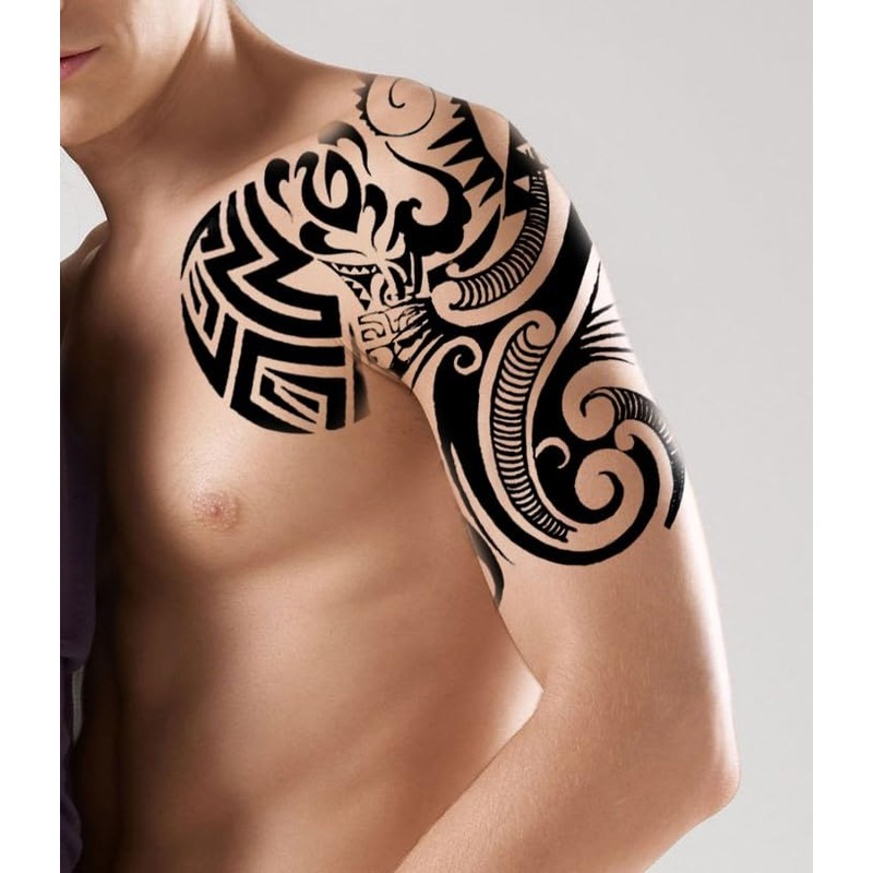 Arm Tattoo Shoulder Tattoo Tribal Tattoo Temporary Upper Arm Tattoo