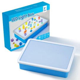 PreTrans Kids Light Box – 16" – Bright LED Light Table for Kids, Perfect for Art & Learning Activities (Blue)
