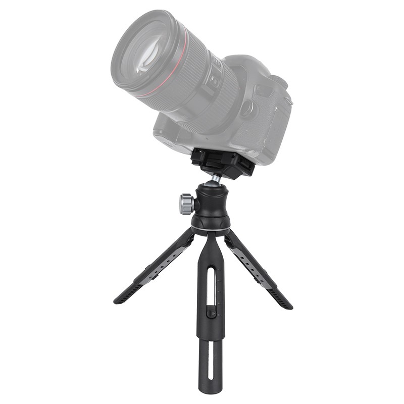 Mini Metal Desktop Tripod Stand Selfie Vlog Handle for Mobile
