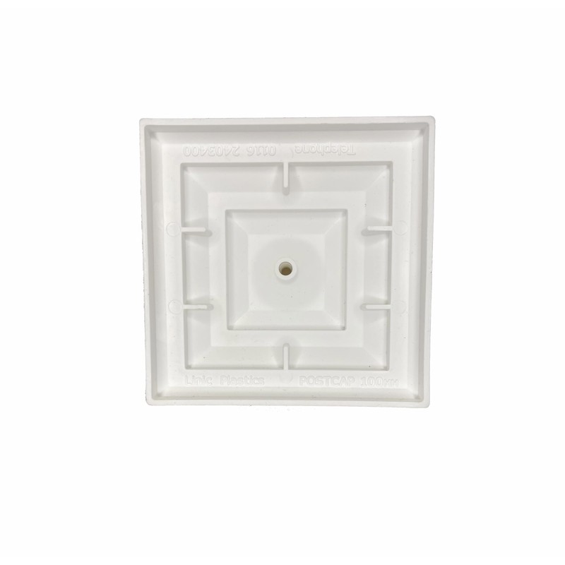 Pack of 10 White Plastic Fence Posts Caps for a
