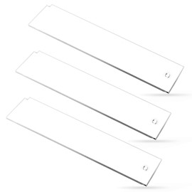 PEUTIER 3pcs Snowboard Wax Plastic Scraper, 9 x 2.2 Inches - 4mm Thick - Transparent Ski Snowboard Plastic Wax Scraper for Removing Extra Wax on Snowboards