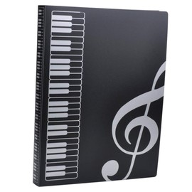 Music Folder A4 Size Music Folder Paper Documents Music Theme 40 Pockets Storage Folder
