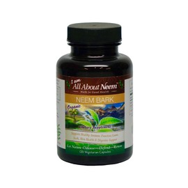 Organic Neem Bark Capsules – 400mg, 120 Count – Supports Digestion, Oral Health & Detox – for People & Pets – Vegan Supplement – Grown & Made in USA