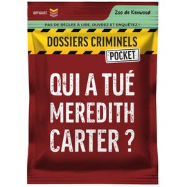 Platonia Games Criminels Pocket - Who Killed Meredith Carter? Murder in a Zoo in Canada - New Concept - Pocket Investigation Game - In Family or Among Friends - 1-6 Players - 45 Minutes