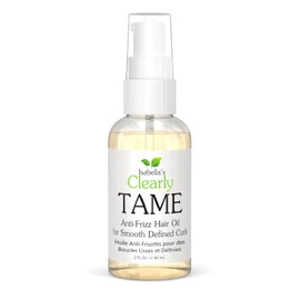 Clearly TAME Aceite para el cabello alisador anti-frizz | Suero natural ligero para cabello suave sin encrespamiento con ricino y romero | Sin sulfato | Control del encrespamiento y agrego brillo para cabello rizado, encrespado y seco.