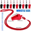 Flutesan 48 Pcs 48 Pcs Plastic Whistles Bulk with Lanyard