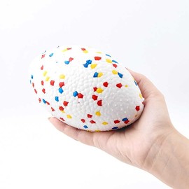 WEEN Dog Toy Ball Intelligent Interactive Soft Pet Powerful Chew Toy for Medium and Large Dogs Fun Outdoor Sports Dog Ball (Bloom Rugby)