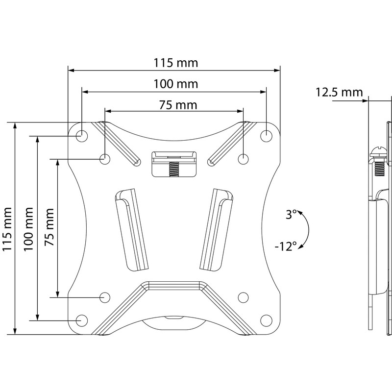 SCHWAIGER 9352 TV Wall Mount for Displays 13-29 Inches up