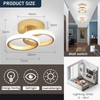 EIDISUNY LED Ceiling Light Modern Ceiling Lamp Silver Round Simple