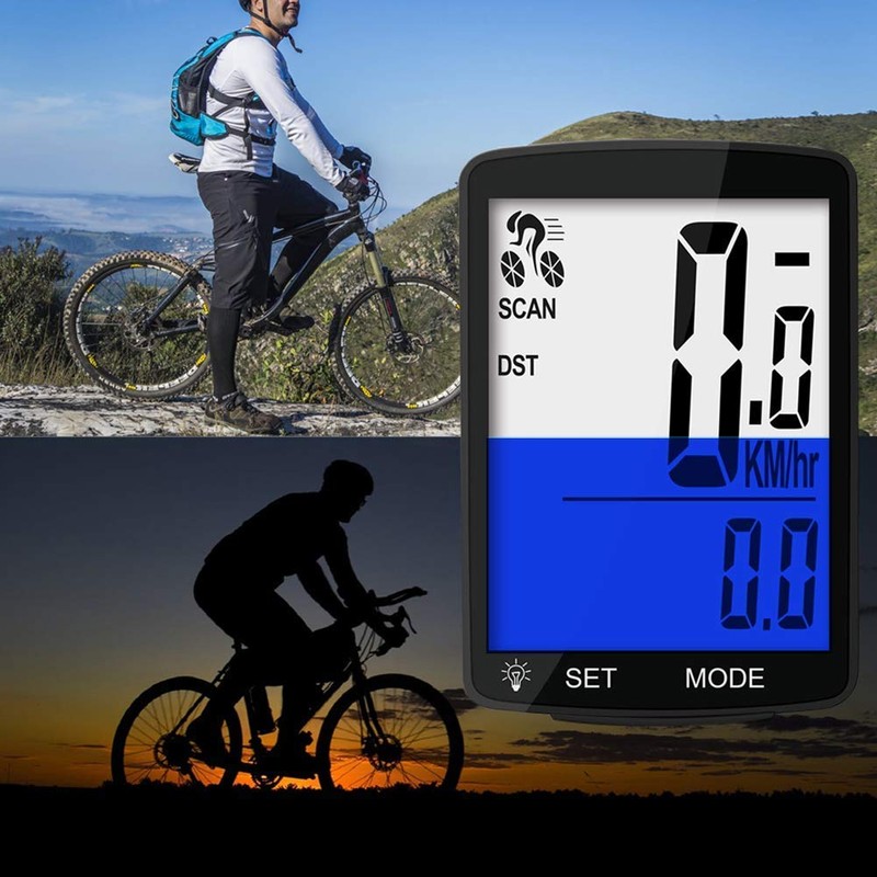 Bicycle Speedometer LCD Display Wireless Bike Computer Odometer Waterproof Bike