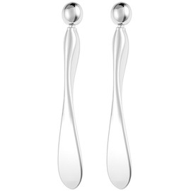 1+1 spatula combined gua sha set eye massage cosmetics spoon integrated face point meridian spatula spatula cream tool spatula two-way device spatula acupressure face V line daily acupressure rod long beauty, R79143S (2 pieces, 1 set, silver / 1+1 스파츌라 겸용 괄사 세트 눈마사지 화장품 스푼 일체형 얼굴 포인트 경락 스패츌러 주걱 크림 도구 스파출라 투웨이 기구 스페출러 지압 페이스 V라인 데일리 지압봉 롱 미용, R79143S(2개입, 1세트, 실버
