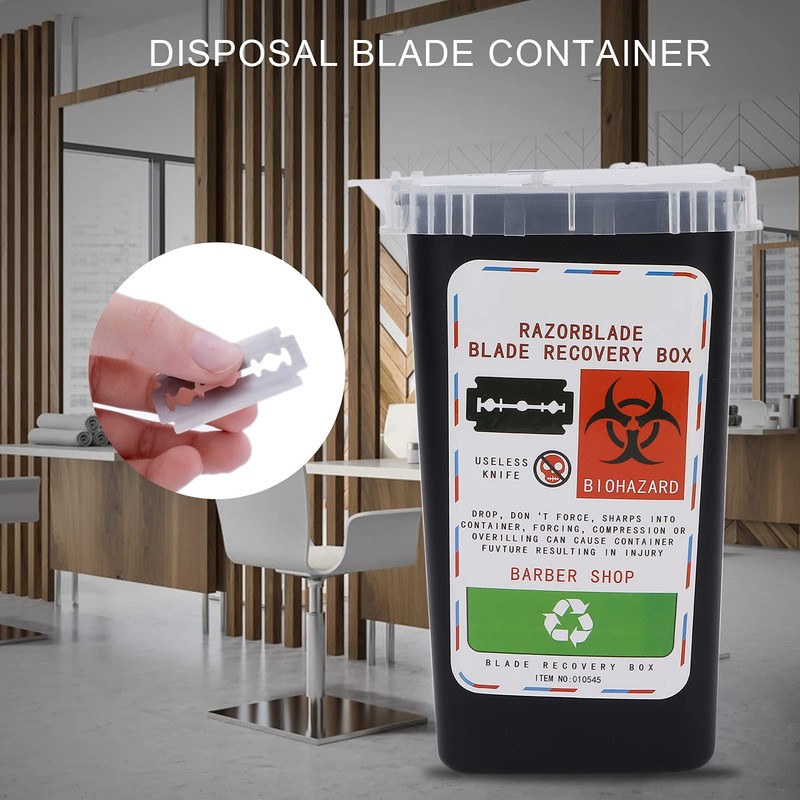 Qinlorgo Durable Blade Disposal Box Professional Blade Container for Beauty