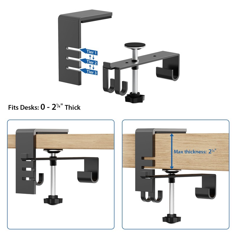 Zilink No Dril Under Desk Cable Management Tray 40" Cord