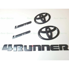 Toyota NEW 5PCS 2014-2021 TOYOTA 4RUNNER LIMITED MATTE BLACK OUT EMBLEM KIT OVERLAY SET